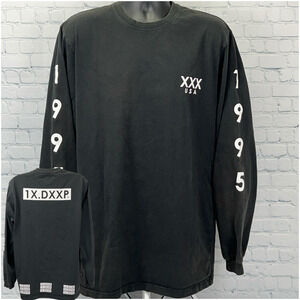 10.Deep 1X.DXXP XXX USA 1995 T Shirt Streetwear Long Sleeve Black Tee XL X-Large